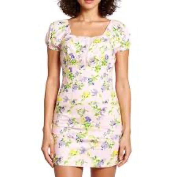 Caroline Constas Dresses & Skirts - Caroline Constas Large Calla Mini dress, Lilac Botanica (pre-owned)